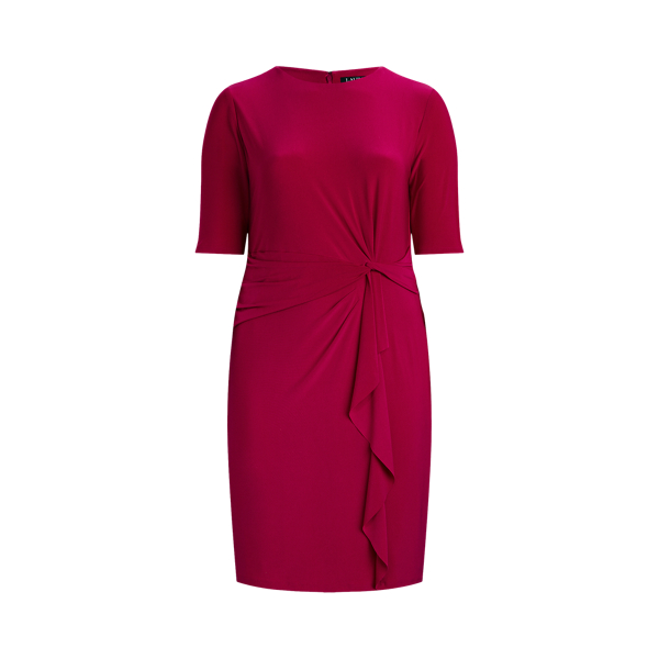 Twisted-Knot Jersey Dress Lauren Woman 1