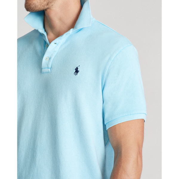 Custom Slim Fit Spa Terry Polo Polo Ralph Lauren em Neptune 5