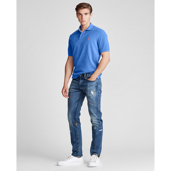 Colby Blue The Iconic Mesh Polo Shirt Polo Ralph Lauren 3