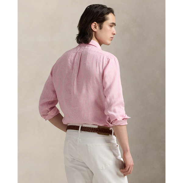 Classic Fit Striped Linen Shirt