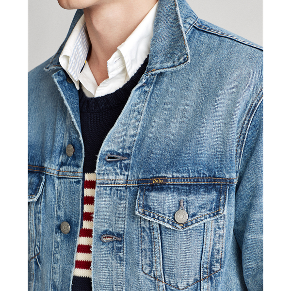 Faded Trucker Jacket Polo Ralph Lauren in Lavine 7