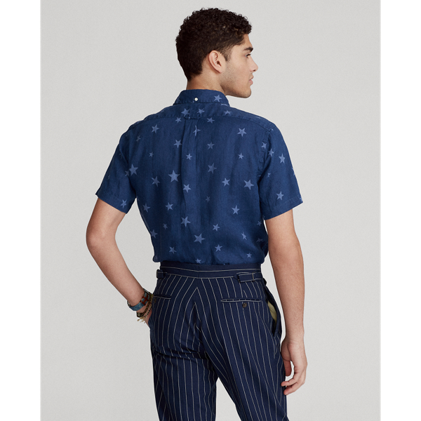 Classic fit linnen overhemd Polo Ralph Lauren in Americana-sterren 5