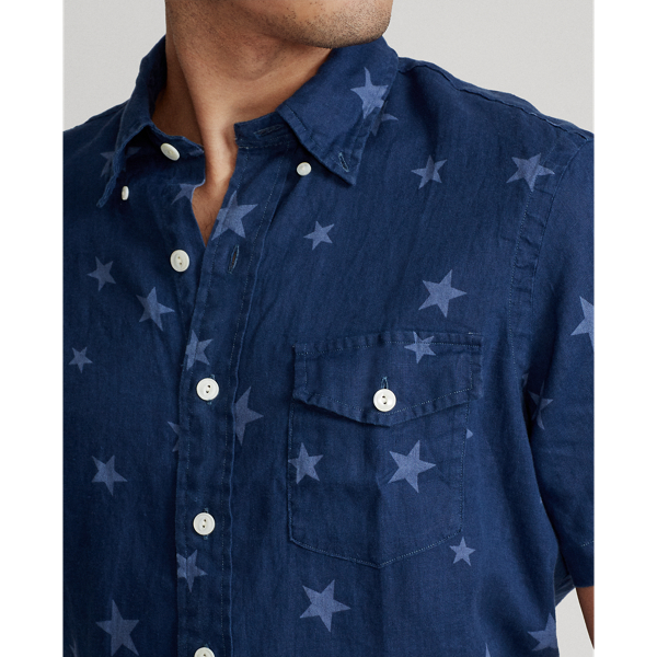 Classic fit linnen overhemd Polo Ralph Lauren in Americana-sterren 6