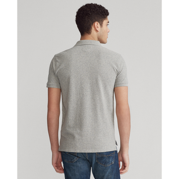 Dark Vintage Heather Custom Slim Fit Mesh Polo Polo Ralph Lauren 5