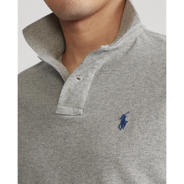 Dark Vintage Heather Custom Slim Fit Mesh Polo Polo Ralph Lauren 6