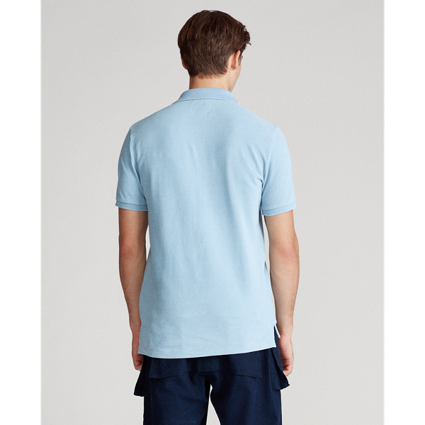 Light Indigo Custom Slim Fit Mesh Polo Polo Ralph Lauren 4