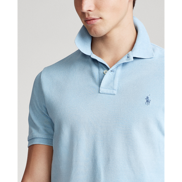 Light Indigo Custom Slim Fit Mesh Polo Polo Ralph Lauren 5