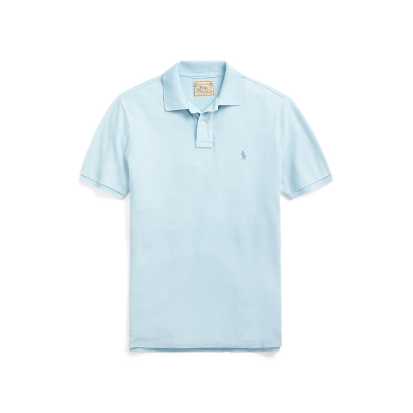 Light Indigo Custom Slim Fit Mesh Polo Polo Ralph Lauren 2