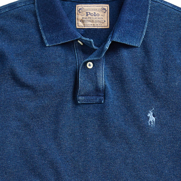Dark Indigo Custom Slim Fit Mesh Polo Polo Ralph Lauren 6