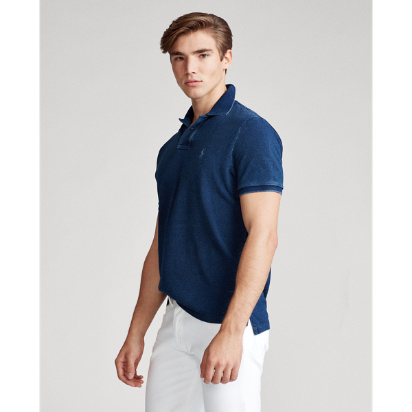 Dark Indigo Custom Slim Fit Mesh Polo Polo Ralph Lauren 4