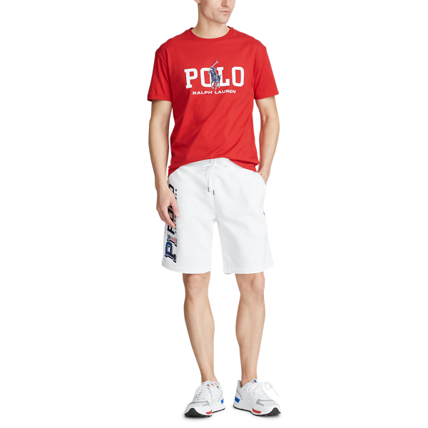 White Graphic Fleece Short Polo Ralph Lauren 2
