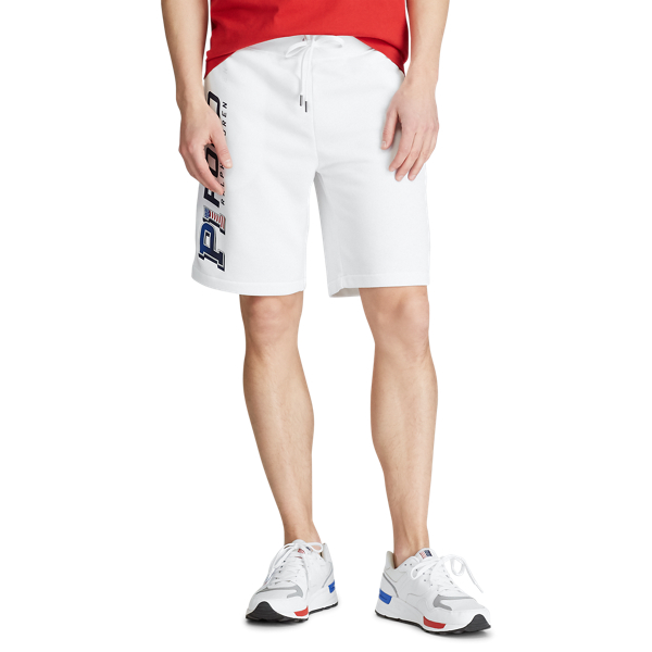 White Graphic Fleece Short Polo Ralph Lauren 3