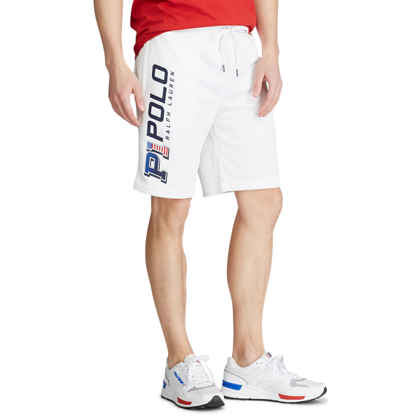 White Graphic Fleece Short Polo Ralph Lauren 5