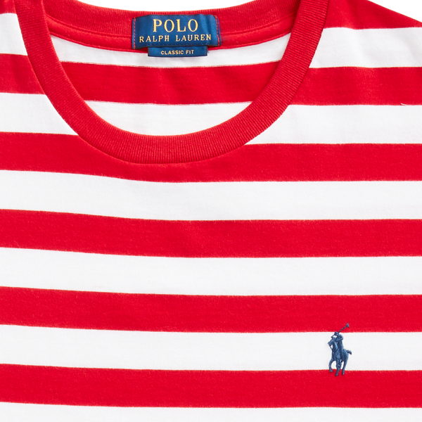 RL2000 Red /White/C 7998 Custom Slim Striped T-Shirt Polo Ralph Lauren 6