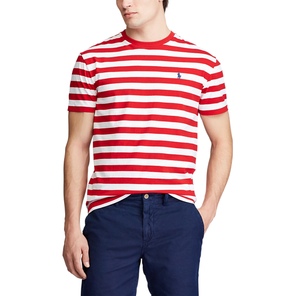 RL2000 Red /White/C 7998 Custom Slim Striped T-Shirt Polo Ralph Lauren 3