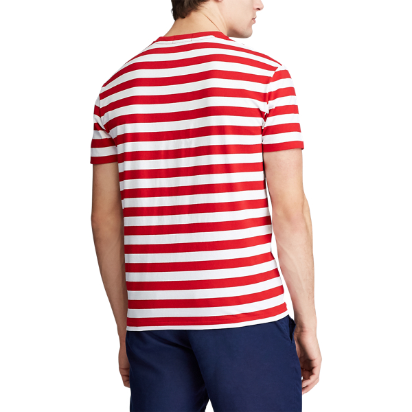 RL2000 Red /White/C 7998 Custom Slim Striped T-Shirt Polo Ralph Lauren 4