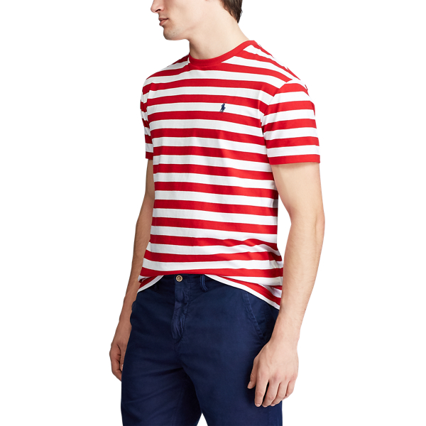 RL2000 Red /White/C 7998 Custom Slim Striped T-Shirt Polo Ralph Lauren 5
