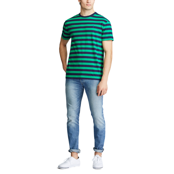 Chroma Green/Frnch Nvy/C7 Custom Slim Striped T-Shirt Polo Ralph Lauren 2