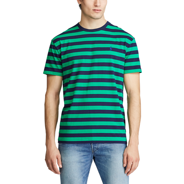 Chroma Green/Frnch Nvy/C7 Custom Slim Striped T-Shirt Polo Ralph Lauren 3