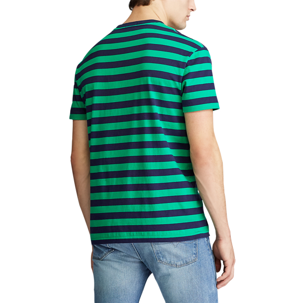 Chroma Green/Frnch Nvy/C7 Custom Slim Striped T-Shirt Polo Ralph Lauren 4