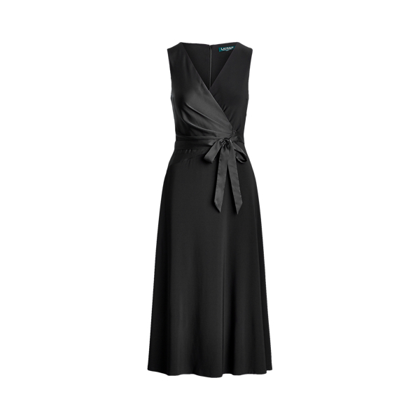 Satin-Jersey Surplice Dress Lauren 1