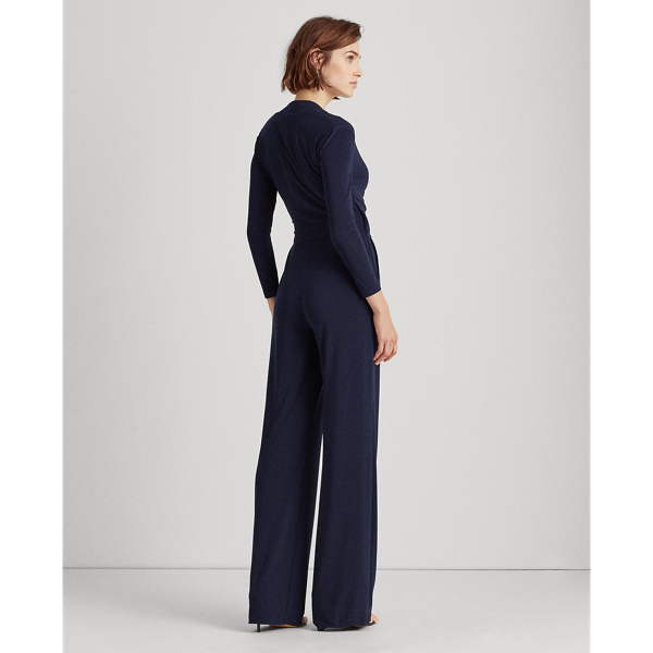 Lighthouse Navy Belted Jersey Jumpsuit Lauren 5