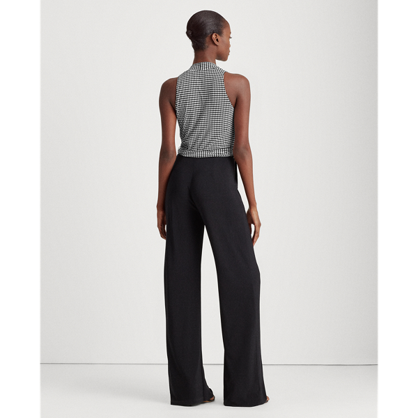 Black/Colonial Cream Houndstooth Surplice Jumpsuit Lauren 5