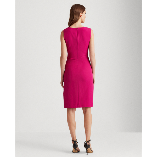 Bright Fuchsia Crepe Surplice Dress Lauren 5