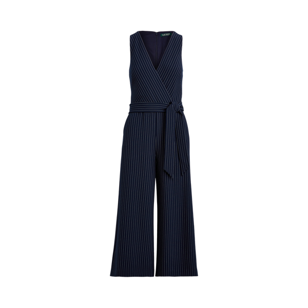 Pinstripe Wide-Leg Jumpsuit Lauren 1