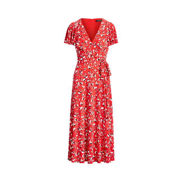 Vestido de flores de estilo cruzado Lauren en 1
