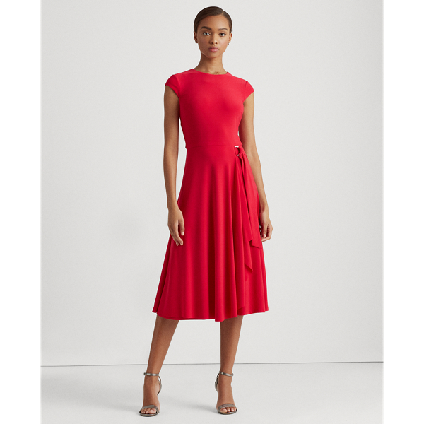 Berry Sorbet Jersey Cap-Sleeve Dress Lauren 4