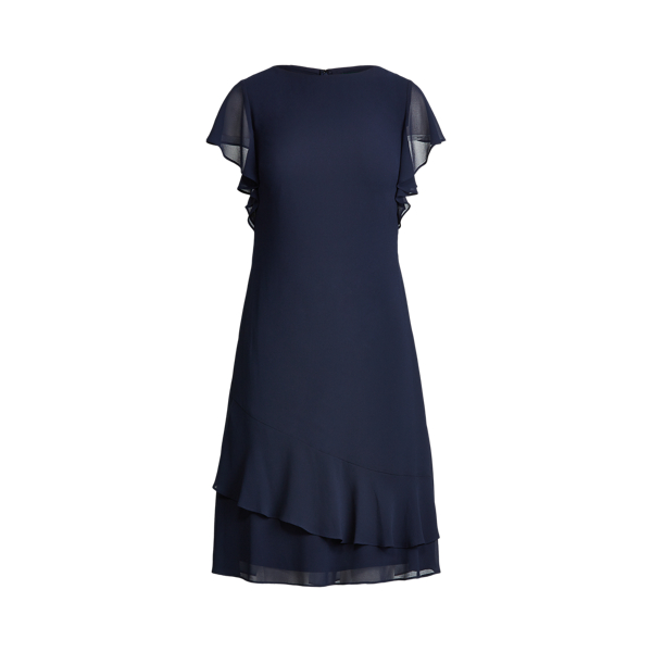 Georgette Boatneck Dress