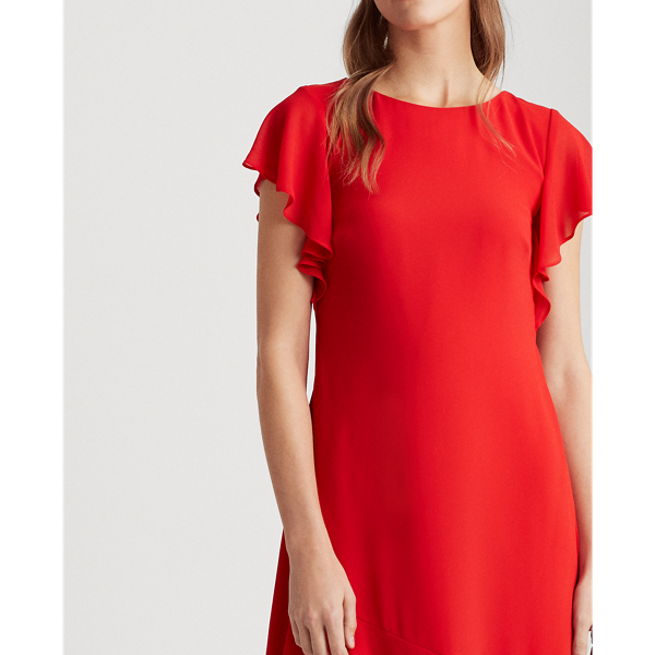Persimmon Georgette Boatneck Dress Lauren 4