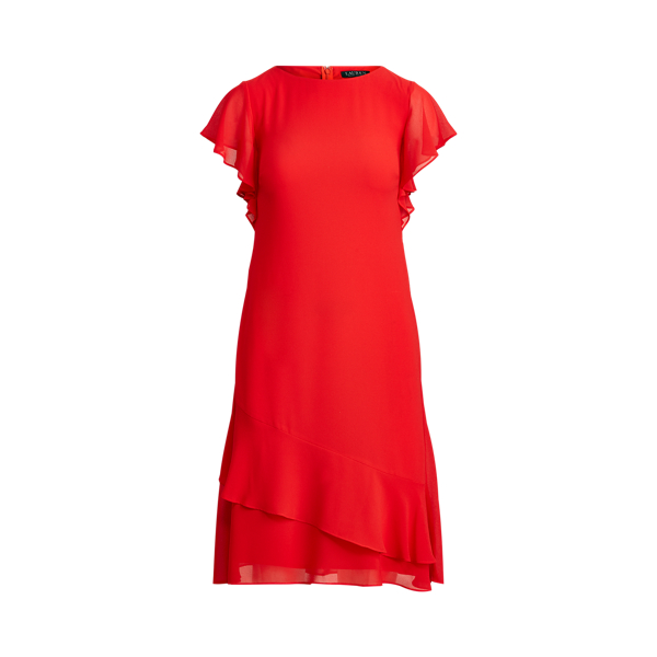 Persimmon Georgette Boatneck Dress Lauren 2