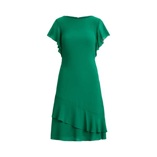 Robe encolure bateau en cr&ecirc;pe georgette Lauren en 1