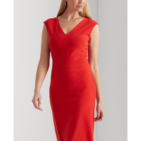 Persimmon Jersey Cap-Sleeve Dress Lauren Petite 6