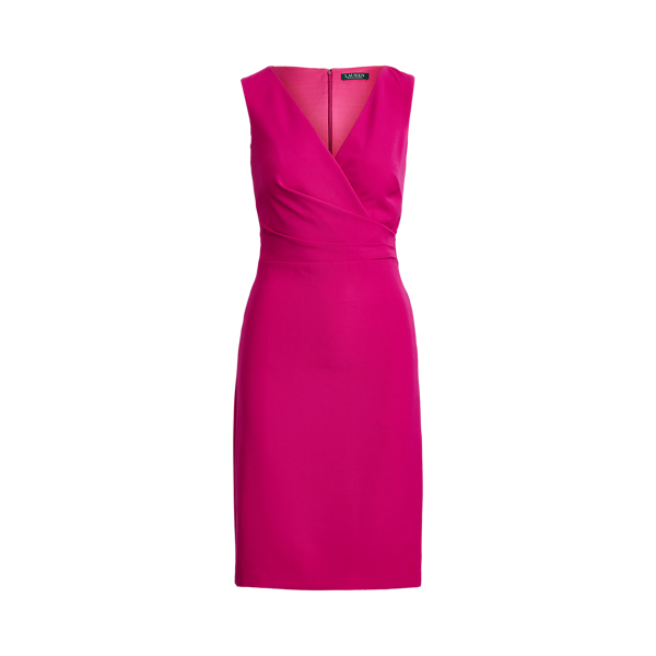 Crepe Surplice Dress Lauren Petite 1