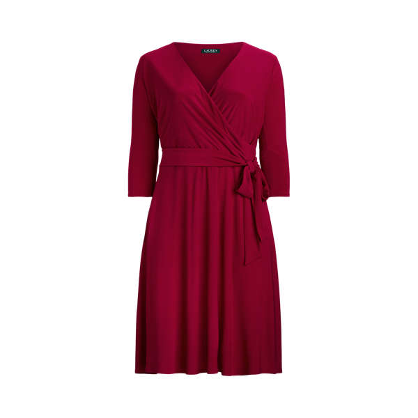 Surplice Jersey Dress Lauren Woman 1