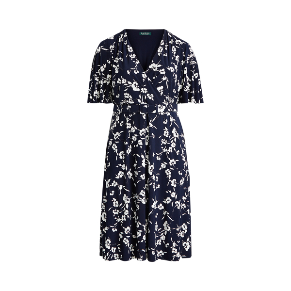 Floral Belted Jersey Dress