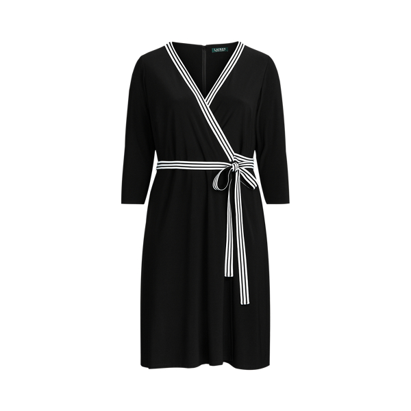 Matte Jersey Wrap-Style Dress Lauren Woman em 1