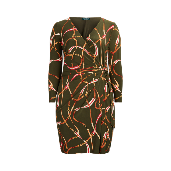 Print Wrap-Style Dress Lauren Woman 1