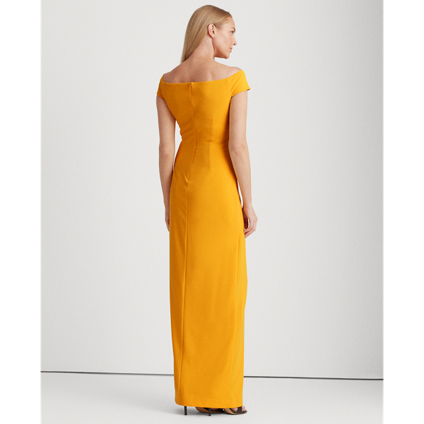 True Marigold Crepe Off-the-Shoulder Dress Lauren 5