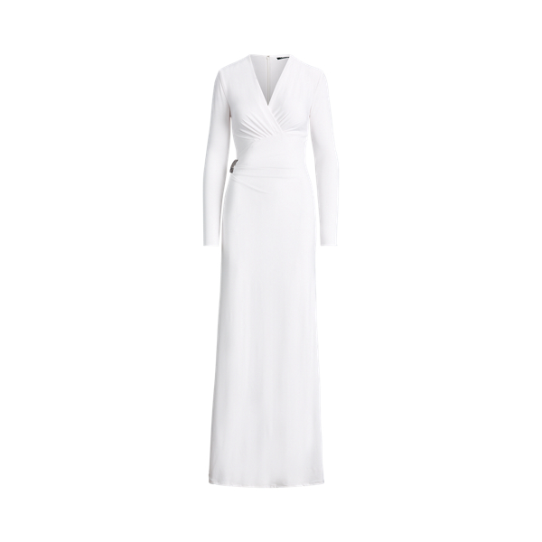 Pleated Matte Jersey Gown Lauren 1
