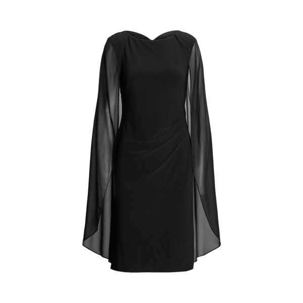 Vestido de c&oacute;ctel con capa de georgette Lauren en 1