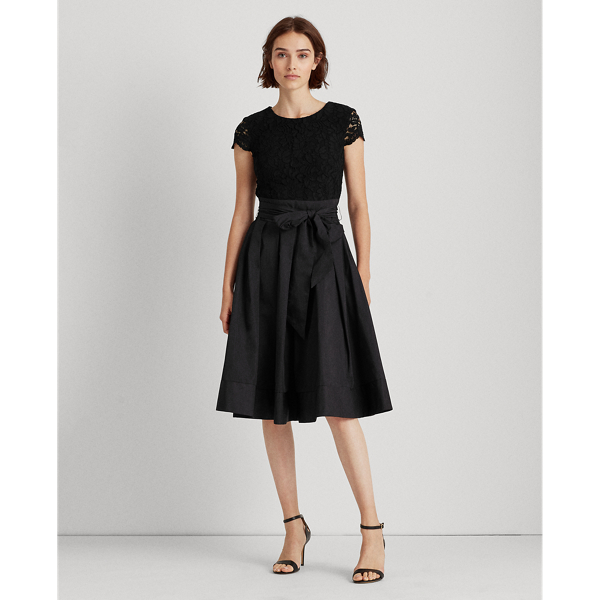 Black Lace Cap-Sleeve Cocktail Dress Lauren 3