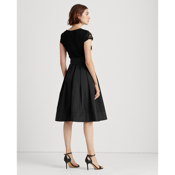 Black Lace Cap-Sleeve Cocktail Dress Lauren 4