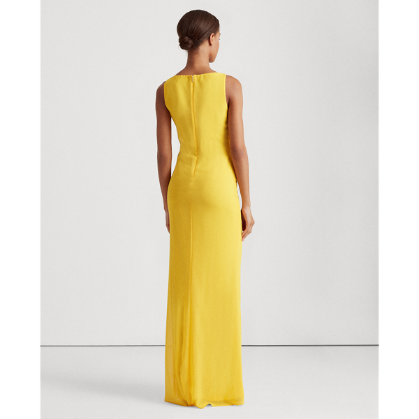 True Marigold Ruffle-Trim Georgette Gown Lauren 5