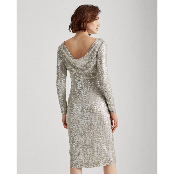 Silver Frost Shine Sequinned Cocktail Dress Lauren 5