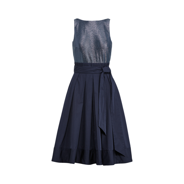 Ralph lauren taffeta jersey dress online