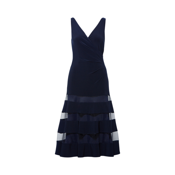Tulle-Panel Cocktail Dress Lauren em 1